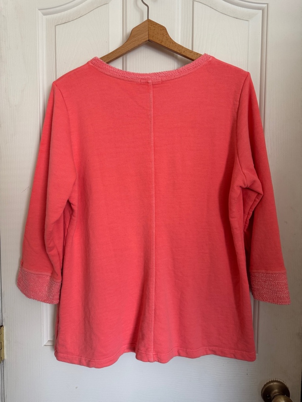 Fresh Produce Sketchy Anchor Sunset Coral Pink Nautical Sweatshirt size L - Picture 3 of 7